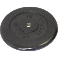 Диск обрезиненный 15 кг MB Barbell MB-PltB26-15 черный