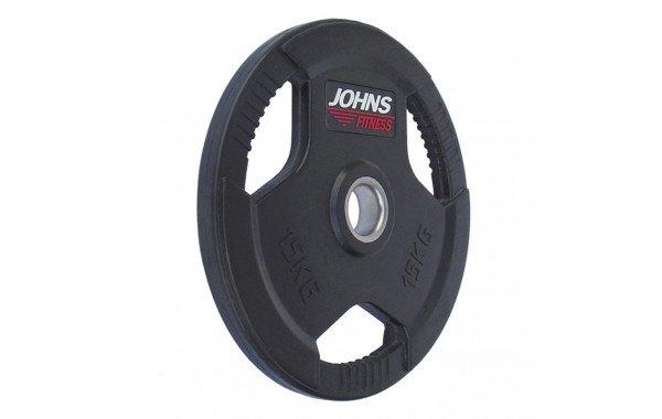 Диск обрезиненный 15кг Johns 91010 -15В черный 600_380