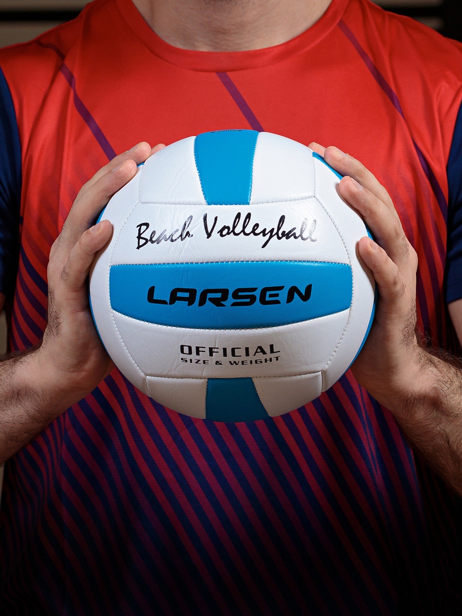 Мяч волейбольный пляжный Larsen Beach Volleyball Blue р.5 1500_2000