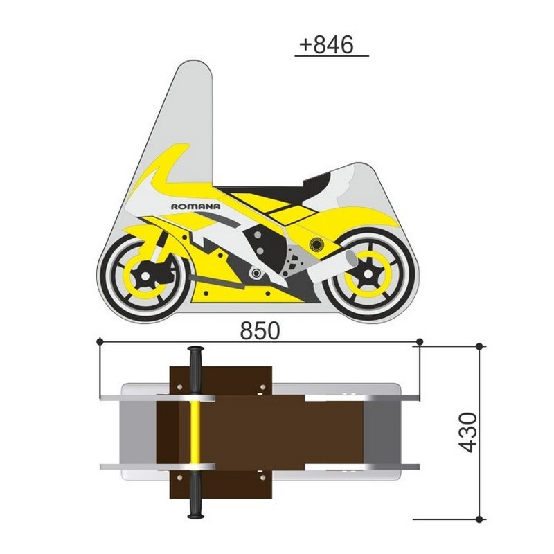 Качалка Romana Мотоцикл 108.29.00 800_800