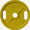 Диск обрезиненный 15кг Johns DR71022 - 15С цветной 120_120