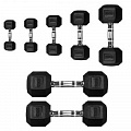 Гантель 22,5кг Perform Better Rubber Encased Hex Dumbbells 4137-22.5\BK-22-00 120_120