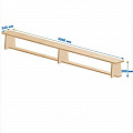 Скамейка гимнастическая 3000мм (фанерная) ножки фанера Dinamika 120_120